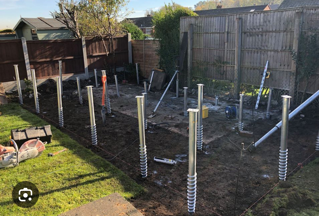 GardenSpaceZone 76mm Ground Screws - Eco-Friendly Foundations