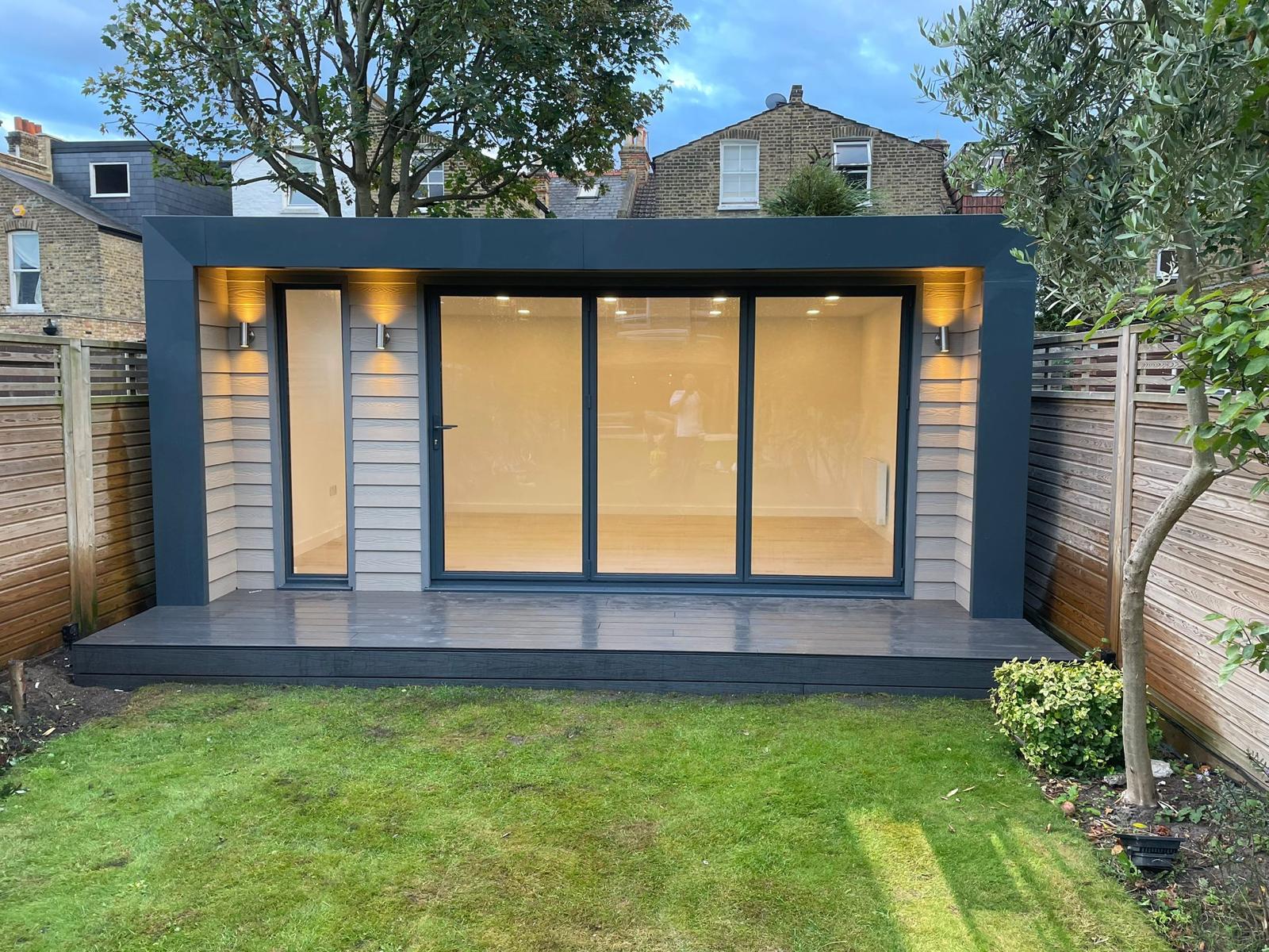 Sustainable garden room with eco-friendly materials and design